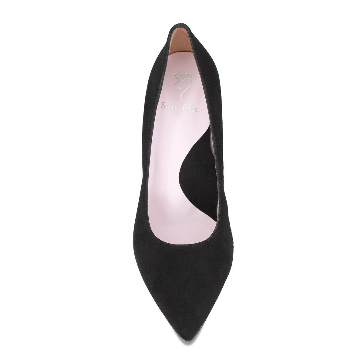 Portia: Black Suede Shoes Sole Bliss