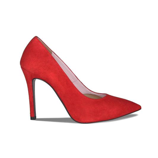 Portia: Red Suede Shoes Sole Bliss
