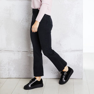 Shoes Porto Fur: Black Leather & Suede Sole Bliss USA