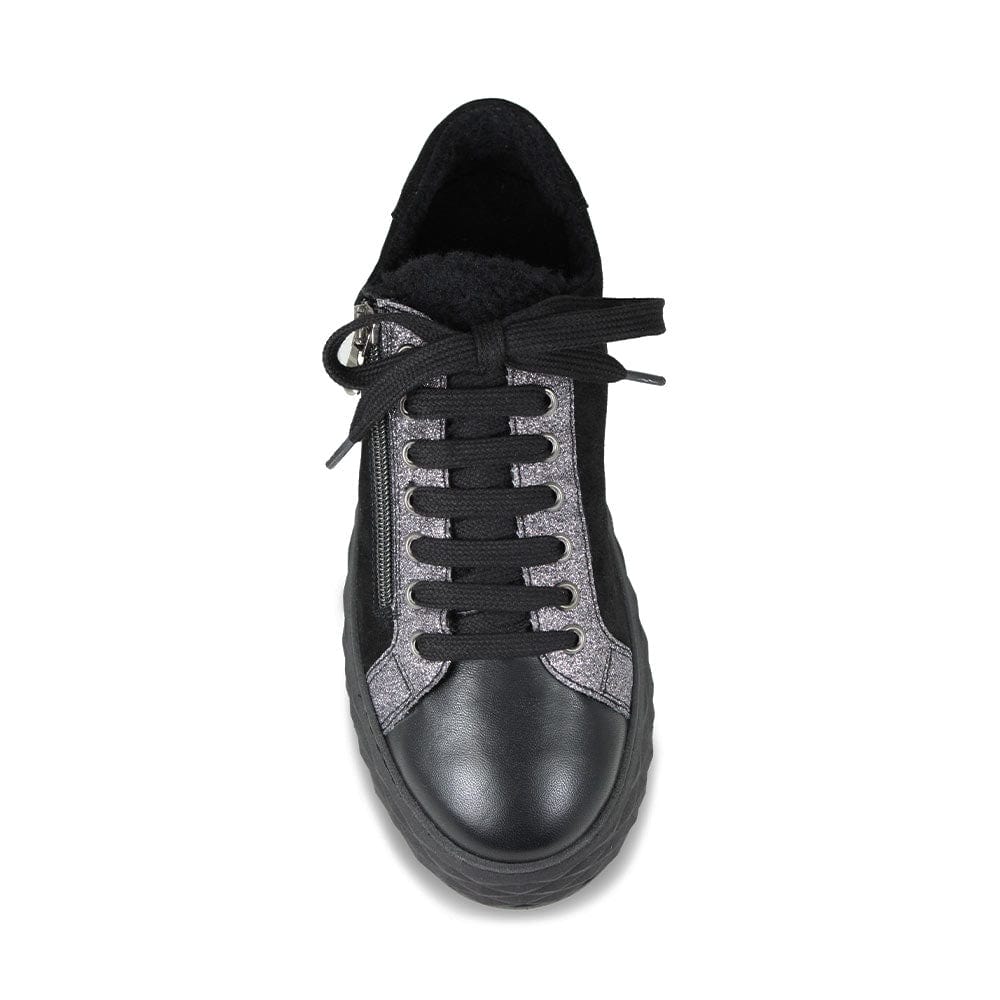 Porto Fur: Black Leather & Suede Shoes Sole Bliss