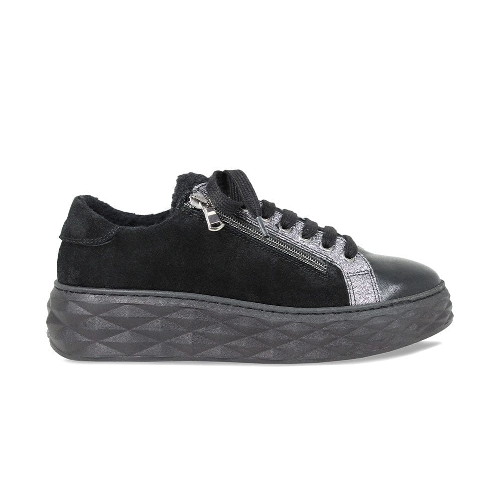 Porto Fur: Black Leather & Suede Shoes Sole Bliss