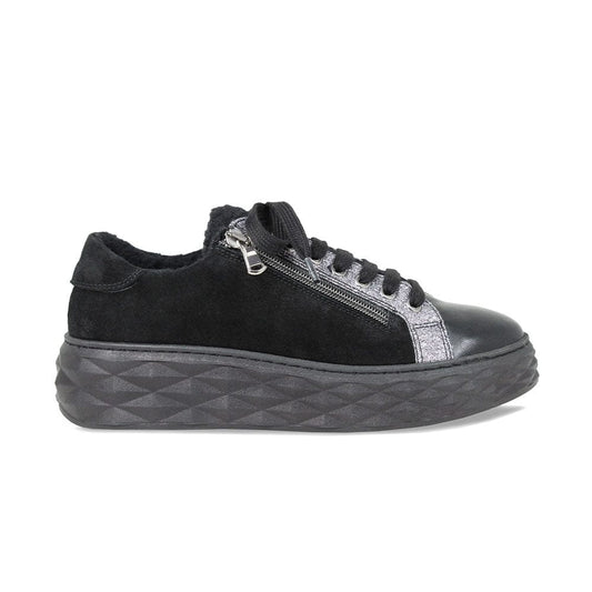 Porto Fur: Black Leather & Suede Shoes Sole Bliss