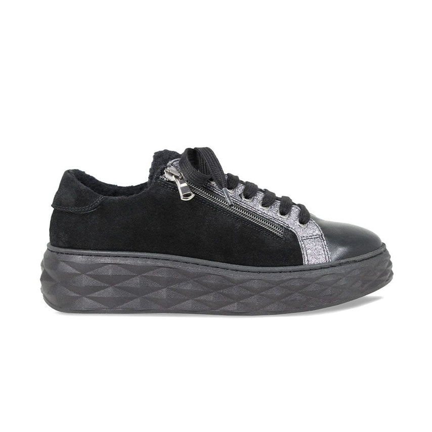 Porto Fur: Black Leather & Suede Shoes Sole Bliss