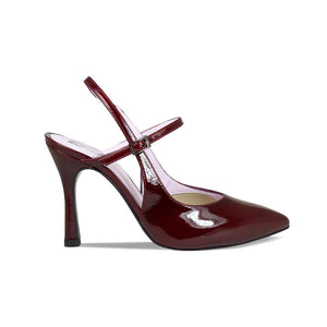 Shoes Premiere: Burgundy Patent Leather Sole Bliss USA