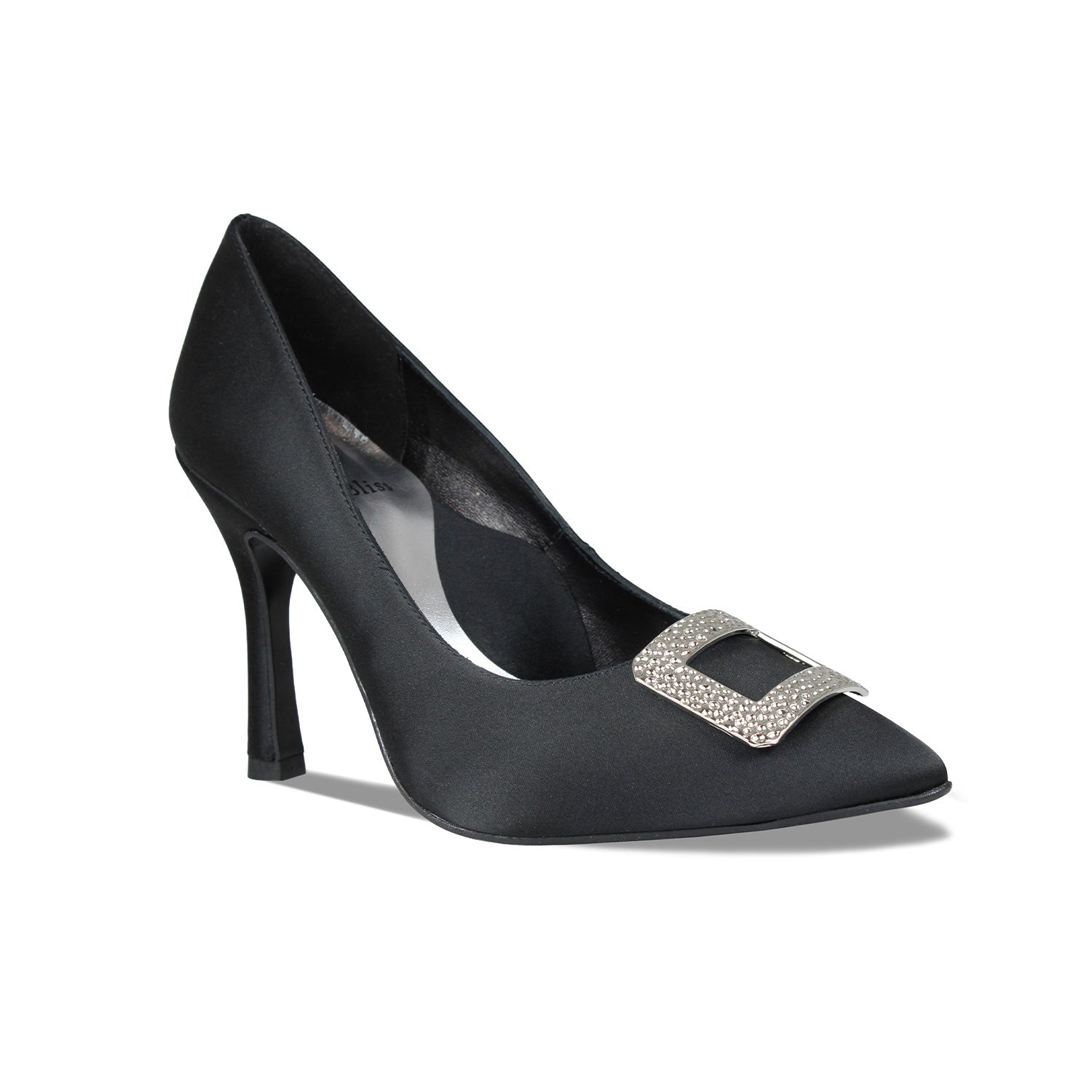 Sole Bliss Women's High Heels - Prestige: Black Satin US 9.5