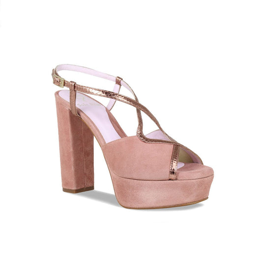 Reese: Rose Suede & Snake Print Leather Shoes Sole Bliss