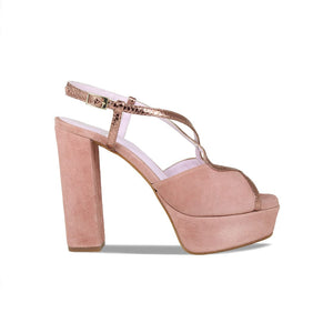 Shoes Reese: Rose Suede & Snake Print Leather Sole Bliss USA