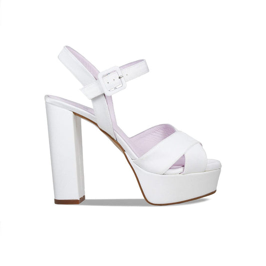 Remy: White Satin Shoes Sole Bliss