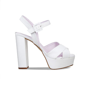 Shoes Remy: White Satin Sole Bliss USA