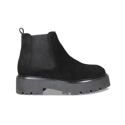 Boots Rhea: Black Suede Sole Bliss USA