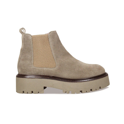 Boots Rhea: Taupe Suede Sole Bliss USA
