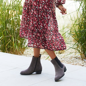 Boots Rider: Gray Suede Sole Bliss USA