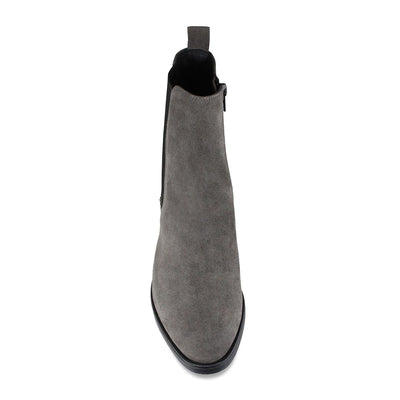 Rider: Gray Suede Chelsea Boots With Heels Sole Bliss – Sole