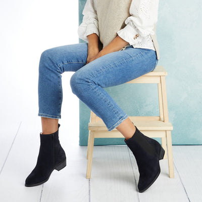 Boots Rider: Navy Suede Sole Bliss USA