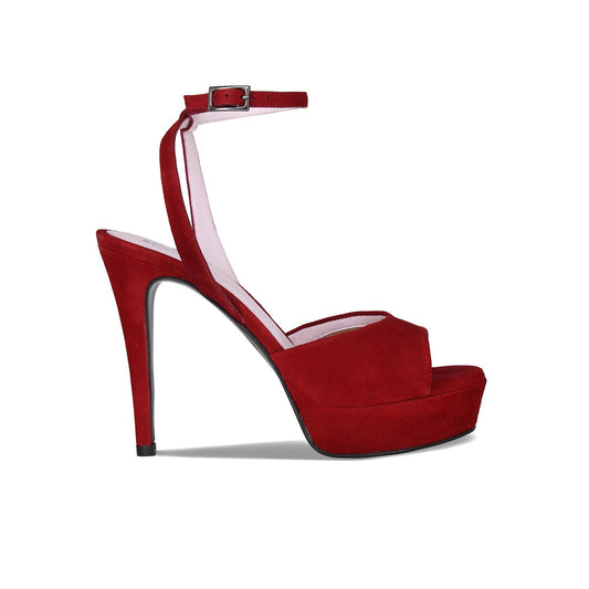 Riviera: Cherry Red Suede Shoes Sole Bliss