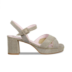 Shoes Ronnie: Metallic Taupe Sole Bliss USA