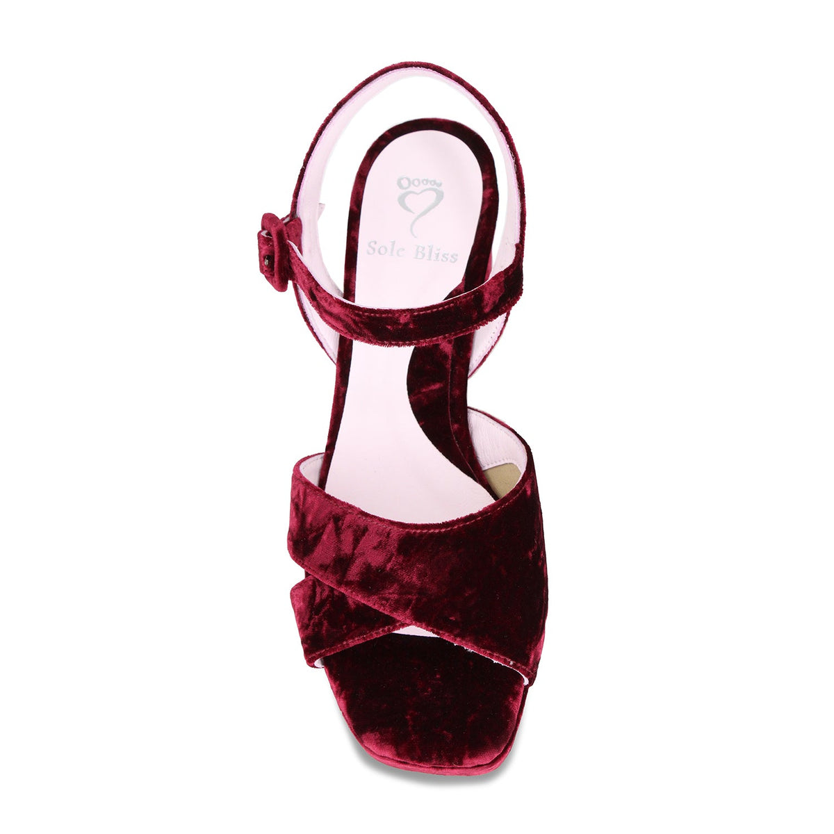 Ronnie: Berry Velvet Shoes Sole Bliss