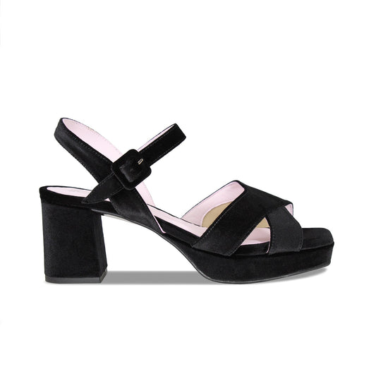 Ronnie: Black Velvet Shoes Sole Bliss