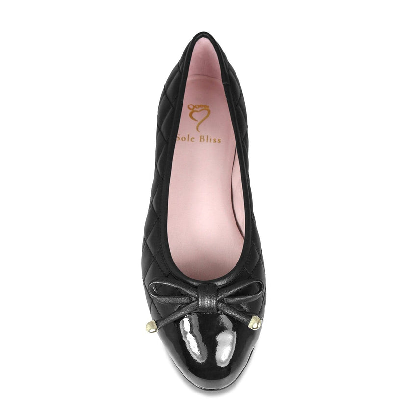 Royal: Black Leather & Patent Shoes Sole Bliss
