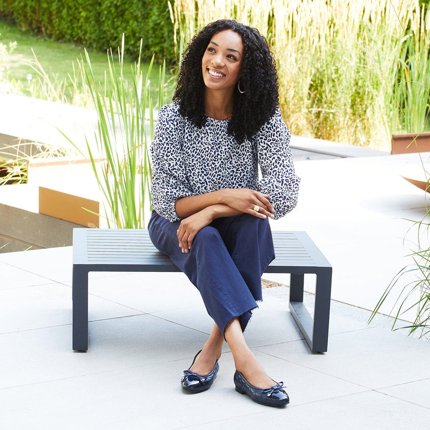 Royal: Navy Leather & Patent Shoes Sole Bliss