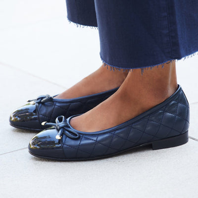 Shoes PRE ORDER - Royal: Navy Leather & Patent Sole Bliss USA