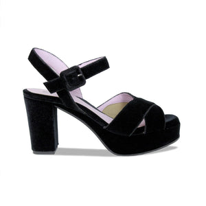 Shoes Ruby: Black Velvet Sole Bliss USA