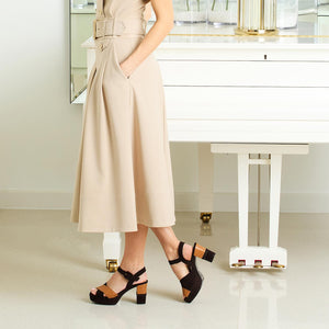 Shoes Ruby: Chocolate Suede & Tan Leather Sole Bliss USA