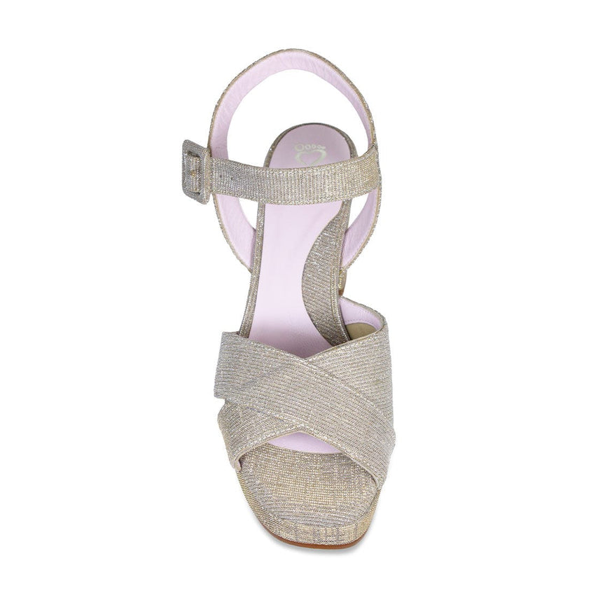 Ruby: Taupe Glitter Shoes Sole Bliss