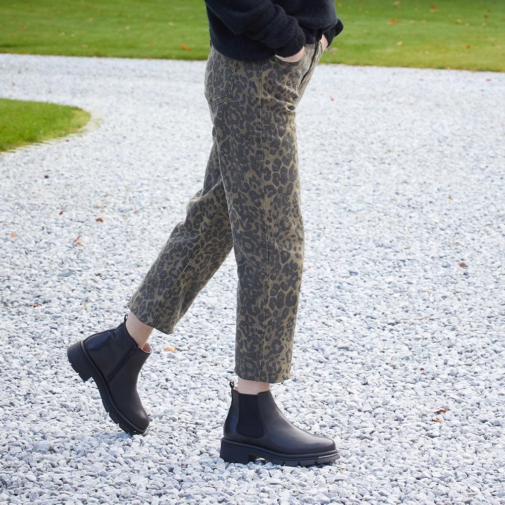 Runway: Black Leather & Gunmetal Boots Sole Bliss