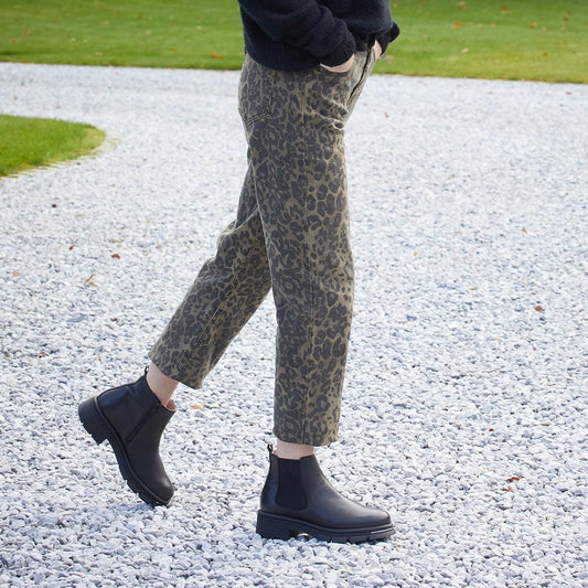Runway: Black Leather & Gunmetal Boots Sole Bliss