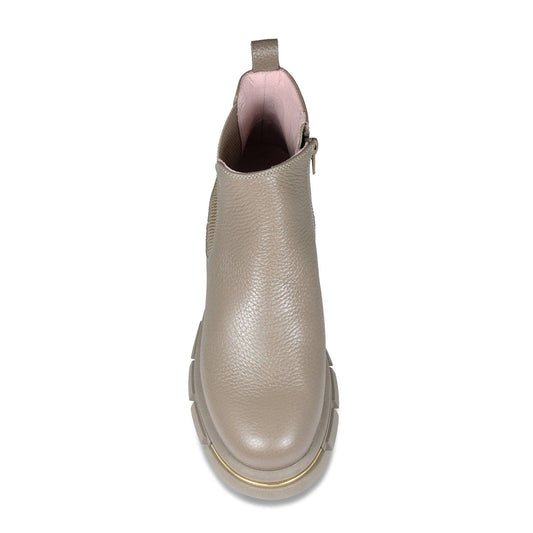 Runway: Taupe Leather Boots Sole Bliss