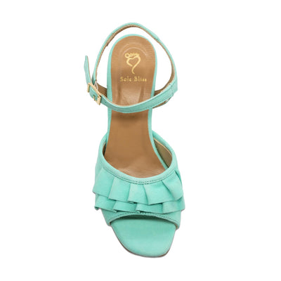 Shoes Sadie: Aqua Suede Sole Bliss USA