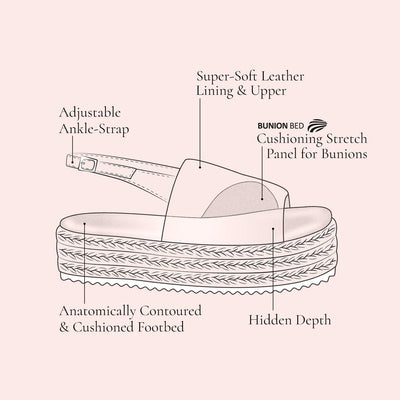 Shoes Brooke: Pale Taupe Leather Sole Bliss USA