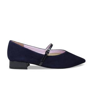 Shoes Savannah: Navy Suede & Patent Sole Bliss USA