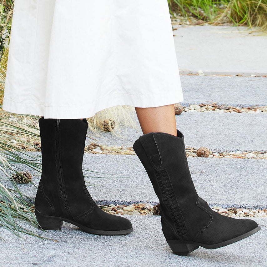 Sedona: Black Suede Boots Sole Bliss