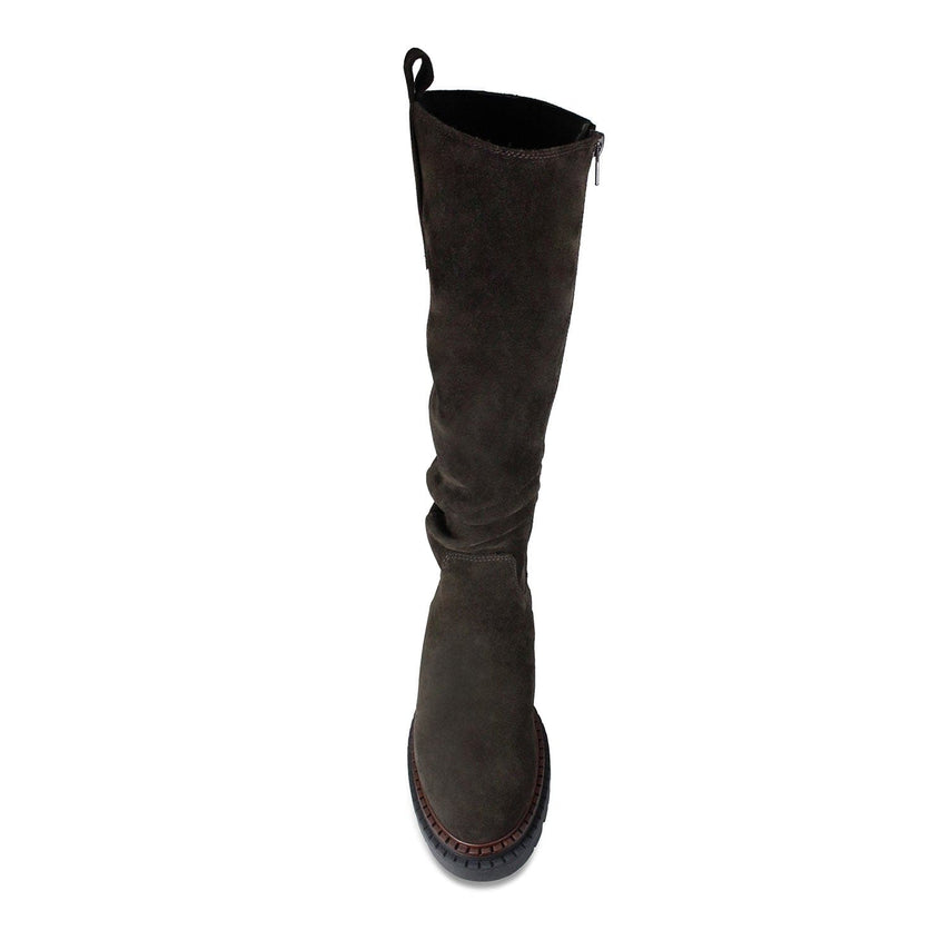 Sloane: Chocolate Brown Suede Boots Sole Bliss