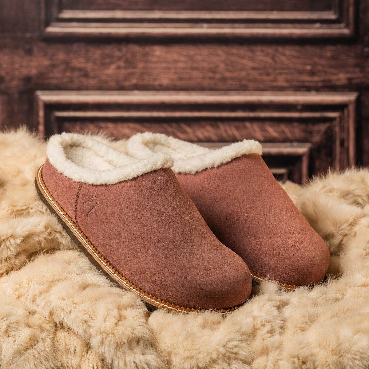 Snug: Rose Suede & Wool Shoes Sole Bliss