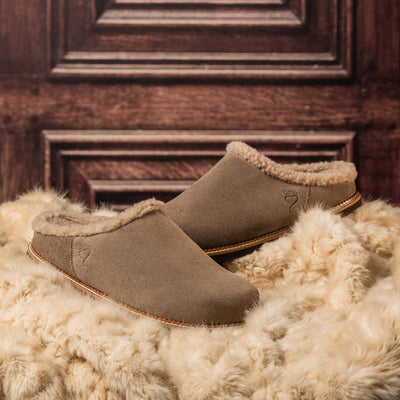 Shoes Snug: Taupe Suede & Wool Sole Bliss USA