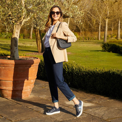 Sprint: Navy Leather & Denim