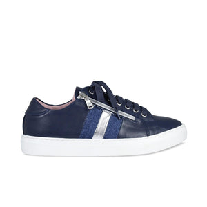 Shoes Sprint: Navy Leather & Denim Sole Bliss USA