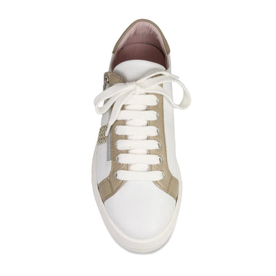 Shoes Sprint: White Leather & Raffia Sole Bliss USA