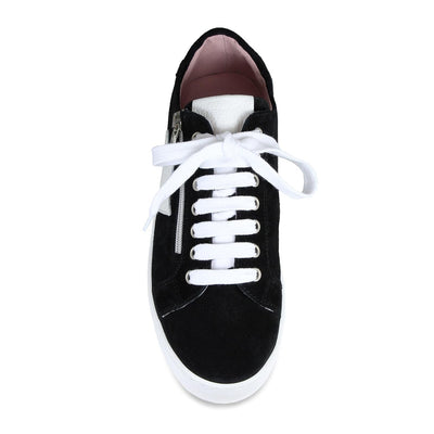 Star: Black Suede & White Leather