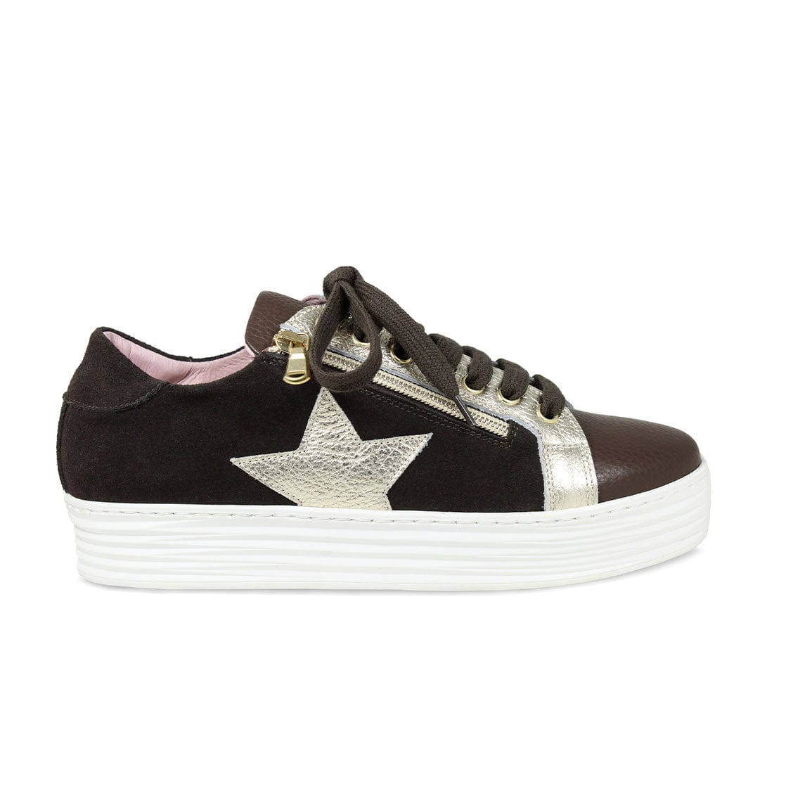 Star: Chocolate Brown Leather & Suede