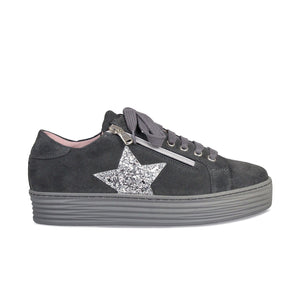 Shoes Star: Gray Suede & Glitz Sole Bliss USA