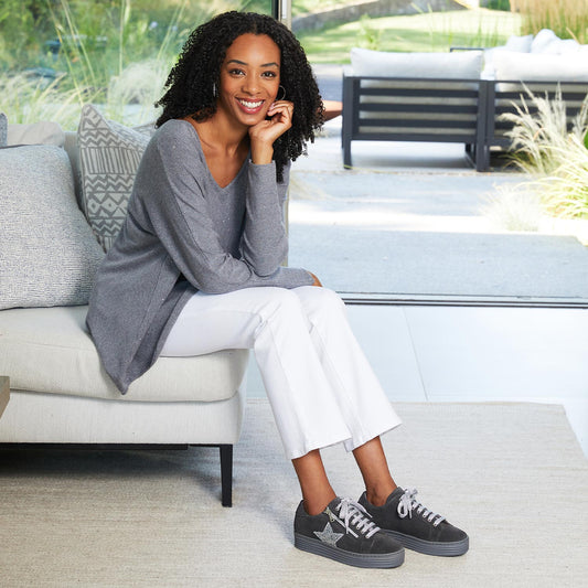 Star: Gray Suede & Glitz