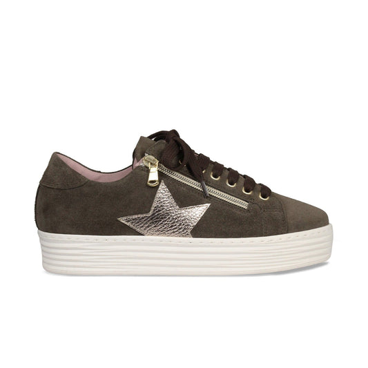 Star: Mocha Suede & Metallic Shoes Sole Bliss