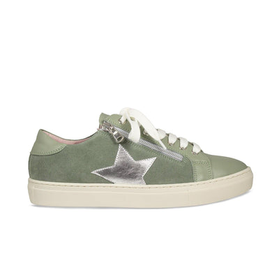 Shoes Starlight: Sage Green Leather & Suede Sole Bliss USA