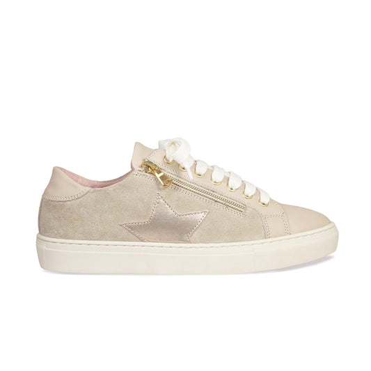 Starlight: Pale Taupe Leather & Suede Shoes Sole Bliss