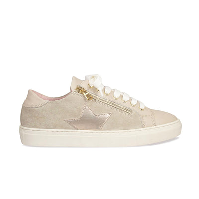 Shoes Starlight: Pale Taupe Leather & Suede Sole Bliss USA