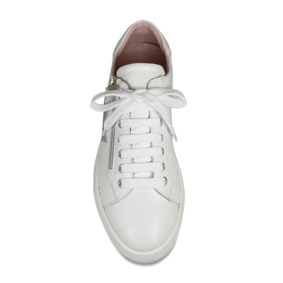 Shoes Starlight: White Leather & Silver Sole Bliss USA